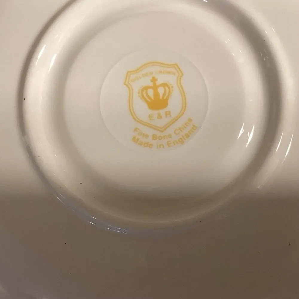 Golden Crown E&R English China Saucer